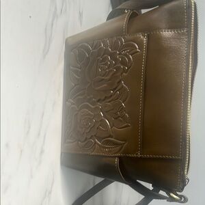 Patricia Nash Green Crossbody Bag with Embossed Design